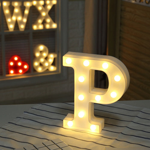 Valentine's Day DIY Letter Symbol Sign Heart Lighting LED Vintage Plastic LED Lights Wedding Party Holiday DIY Decorations