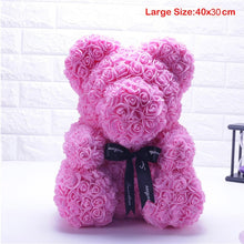 Load image into Gallery viewer, Heart Big Red Teddi Bear Rose Flower Artificial Decoration