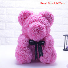 Load image into Gallery viewer, Heart Big Red Teddi Bear Rose Flower Artificial Decoration