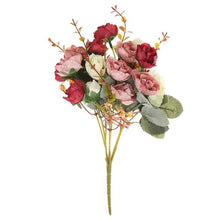 Load image into Gallery viewer, New 21 Heads/Bouquet Silk Rose European Style Artificial Flower Bouquet Fake Flowers Wedding Home Party Decoration High Quality
