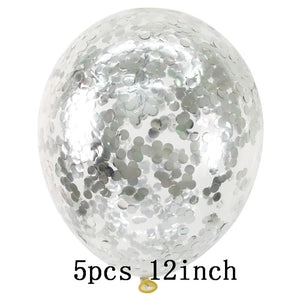 36inch silver confetti balloon pink white latex balloon silver romantic theme wedding birthday party decoration princes baby sho