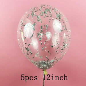 36inch silver confetti balloon pink white latex balloon silver romantic theme wedding birthday party decoration princes baby sho