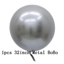 Load image into Gallery viewer, 36inch silver confetti balloon pink white latex balloon silver romantic theme wedding birthday party decoration princes baby sho
