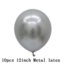 Load image into Gallery viewer, 36inch silver confetti balloon pink white latex balloon silver romantic theme wedding birthday party decoration princes baby sho