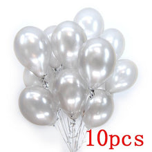 Load image into Gallery viewer, 36inch silver confetti balloon pink white latex balloon silver romantic theme wedding birthday party decoration princes baby sho