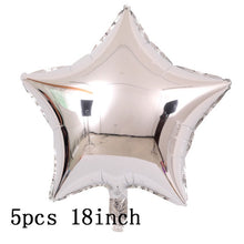 Load image into Gallery viewer, 36inch silver confetti balloon pink white latex balloon silver romantic theme wedding birthday party decoration princes baby sho