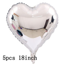 Load image into Gallery viewer, 36inch silver confetti balloon pink white latex balloon silver romantic theme wedding birthday party decoration princes baby sho