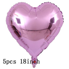 Load image into Gallery viewer, 36inch silver confetti balloon pink white latex balloon silver romantic theme wedding birthday party decoration princes baby sho