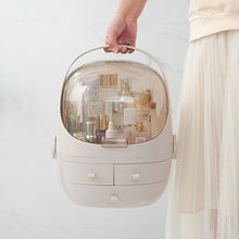 Load image into Gallery viewer, Transparent Acrylic Clamshell 3 Drawer Dressing Table Rounded Makeup Holder Storage Box For Lipstick Jewelry Cosmetic Organizer
