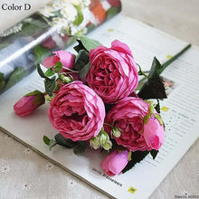 Load image into Gallery viewer, Artificial flowers for decoration Rose Peony Silk small bouquet flores party spring wedding decoration mariage fake Flower