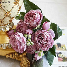 Load image into Gallery viewer, Artificial flowers for decoration Rose Peony Silk small bouquet flores party spring wedding decoration mariage fake Flower