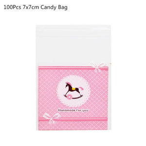 50/100Pcs Plastic Bags Thank you Cookie&Candy Bag Self-Adhesive For Wedding Birthday Party Gift Bag Biscuit Baking Packaging Bag