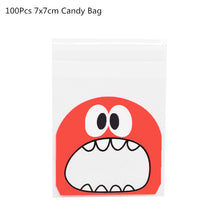 Load image into Gallery viewer, 50/100Pcs Plastic Bags Thank you Cookie&amp;Candy Bag Self-Adhesive For Wedding Birthday Party Gift Bag Biscuit Baking Packaging Bag