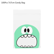 Load image into Gallery viewer, 50/100Pcs Plastic Bags Thank you Cookie&amp;Candy Bag Self-Adhesive For Wedding Birthday Party Gift Bag Biscuit Baking Packaging Bag
