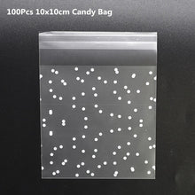 Load image into Gallery viewer, 50/100Pcs Plastic Bags Thank you Cookie&amp;Candy Bag Self-Adhesive For Wedding Birthday Party Gift Bag Biscuit Baking Packaging Bag