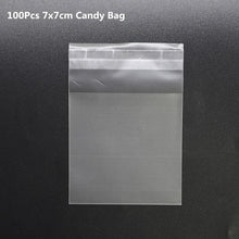 Load image into Gallery viewer, 50/100Pcs Plastic Bags Thank you Cookie&amp;Candy Bag Self-Adhesive For Wedding Birthday Party Gift Bag Biscuit Baking Packaging Bag