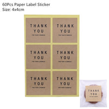 Load image into Gallery viewer, 50/100Pcs Plastic Bags Thank you Cookie&amp;Candy Bag Self-Adhesive For Wedding Birthday Party Gift Bag Biscuit Baking Packaging Bag