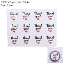 Load image into Gallery viewer, 50/100Pcs Plastic Bags Thank you Cookie&amp;Candy Bag Self-Adhesive For Wedding Birthday Party Gift Bag Biscuit Baking Packaging Bag
