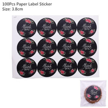 Load image into Gallery viewer, 50/100Pcs Plastic Bags Thank you Cookie&amp;Candy Bag Self-Adhesive For Wedding Birthday Party Gift Bag Biscuit Baking Packaging Bag