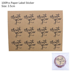 50/100Pcs Plastic Bags Thank you Cookie&Candy Bag Self-Adhesive For Wedding Birthday Party Gift Bag Biscuit Baking Packaging Bag