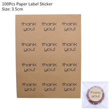 Load image into Gallery viewer, 50/100Pcs Plastic Bags Thank you Cookie&amp;Candy Bag Self-Adhesive For Wedding Birthday Party Gift Bag Biscuit Baking Packaging Bag