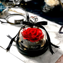 Load image into Gallery viewer, Creative Presents Eternal Exclusive Rose in Glass Dome The Beauty and Beast Rose Romantic Valentine&#39;s Day Gifts Teachers&#39; Gift