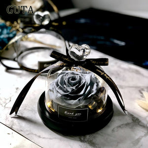 Creative Presents Eternal Exclusive Rose in Glass Dome The Beauty and Beast Rose Romantic Valentine's Day Gifts Teachers' Gift