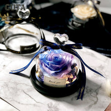 Load image into Gallery viewer, Creative Presents Eternal Exclusive Rose in Glass Dome The Beauty and Beast Rose Romantic Valentine&#39;s Day Gifts Teachers&#39; Gift