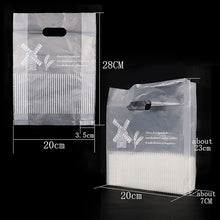 Load image into Gallery viewer, 50pcs Thank You Plastic Gift Bag Cloth Storage Shopping Bag with Handle Party Wedding Plastic Candy Cake Wrapping Bags