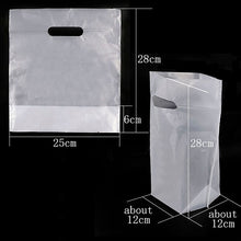 Load image into Gallery viewer, 50pcs Thank You Plastic Gift Bag Cloth Storage Shopping Bag with Handle Party Wedding Plastic Candy Cake Wrapping Bags