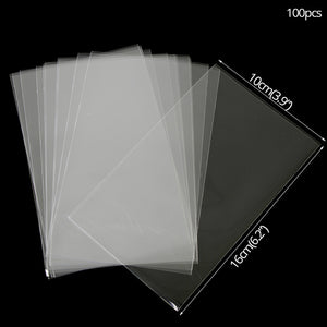 100pcs DIY Wedding Birthday Party Sweet Cellophane Clear Candy Storage Bags Cookies Lollipops Cake Packaging Unicorn Decoration