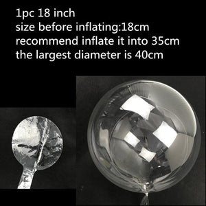 Reusable Luminous LED Balloon Transparent Round Bubble Birthday Party Wedding Decoration LED Bubble Balloon Baby Shower Kids Toy