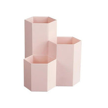 Load image into Gallery viewer, Cosmetics Organizer Nail Polish Makeup Tools Pen Holder Rack 3 Lattices Jewelry Brush Storage Case Office Desk Organizer