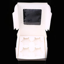 Load image into Gallery viewer, WHISM 2/4/6 Holes Cupcake Muffin Box with Window Kraft Paper Boxes Dessert Macaron Cookies Candy Snack Packing for Gift Party