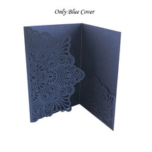 Load image into Gallery viewer, 1pcs Elegant Laser Cut Wedding Invitation Cards Greeting Card Tri-Fold Lace Business Card With RSVP Cards Decor Party Supplies