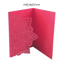 Load image into Gallery viewer, 1pcs Elegant Laser Cut Wedding Invitation Cards Greeting Card Tri-Fold Lace Business Card With RSVP Cards Decor Party Supplies