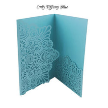 Load image into Gallery viewer, 1pcs Elegant Laser Cut Wedding Invitation Cards Greeting Card Tri-Fold Lace Business Card With RSVP Cards Decor Party Supplies