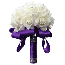 Load image into Gallery viewer, Wedding Flowers Bridal Bouquets Bridesmaid Flower Rose Centerpiece Bouquet Bride Hydrangea Artificial White Supplies
