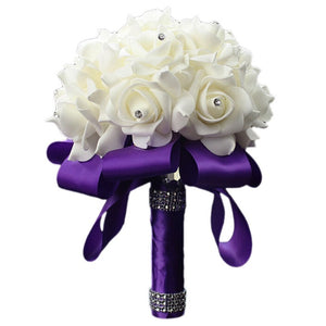 Wedding Flowers Bridal Bouquets Bridesmaid Flower Rose Centerpiece Bouquet Bride Hydrangea Artificial White Supplies