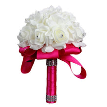 Load image into Gallery viewer, Wedding Flowers Bridal Bouquets Bridesmaid Flower Rose Centerpiece Bouquet Bride Hydrangea Artificial White Supplies