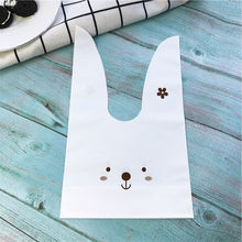 Load image into Gallery viewer, 10pcs/lot Cute Rabbit Ear Cookie Bags Gift Bags For Candy Biscuits Snack Baking Package Wedding Favors Gifts Easter decoration