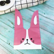 Load image into Gallery viewer, 10pcs/lot Cute Rabbit Ear Cookie Bags Gift Bags For Candy Biscuits Snack Baking Package Wedding Favors Gifts Easter decoration