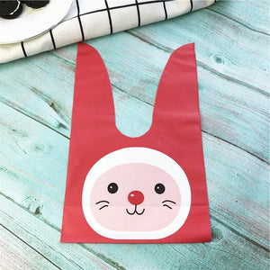 10pcs/lot Cute Rabbit Ear Cookie Bags Gift Bags For Candy Biscuits Snack Baking Package Wedding Favors Gifts Easter decoration