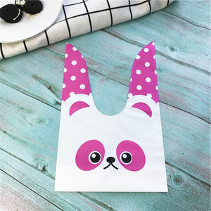 10pcs/lot Cute Rabbit Ear Cookie Bags Gift Bags For Candy Biscuits Snack Baking Package Wedding Favors Gifts Easter decoration