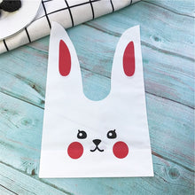 Load image into Gallery viewer, 10pcs/lot Cute Rabbit Ear Cookie Bags Gift Bags For Candy Biscuits Snack Baking Package Wedding Favors Gifts Easter decoration