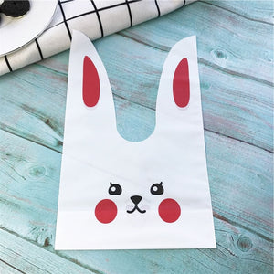 10pcs/lot Cute Rabbit Ear Cookie Bags Gift Bags For Candy Biscuits Snack Baking Package Wedding Favors Gifts Easter decoration