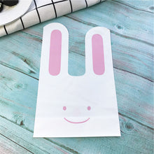 Load image into Gallery viewer, 10pcs/lot Cute Rabbit Ear Cookie Bags Gift Bags For Candy Biscuits Snack Baking Package Wedding Favors Gifts Easter decoration