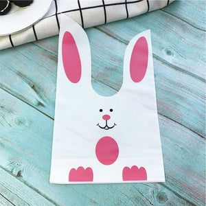 10pcs/lot Cute Rabbit Ear Cookie Bags Gift Bags For Candy Biscuits Snack Baking Package Wedding Favors Gifts Easter decoration