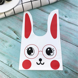 10pcs/lot Cute Rabbit Ear Cookie Bags Gift Bags For Candy Biscuits Snack Baking Package Wedding Favors Gifts Easter decoration