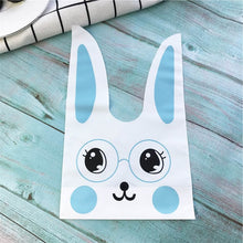 Load image into Gallery viewer, 10pcs/lot Cute Rabbit Ear Cookie Bags Gift Bags For Candy Biscuits Snack Baking Package Wedding Favors Gifts Easter decoration